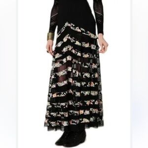 Free People Blossom Movement Floral Maxi Skirt